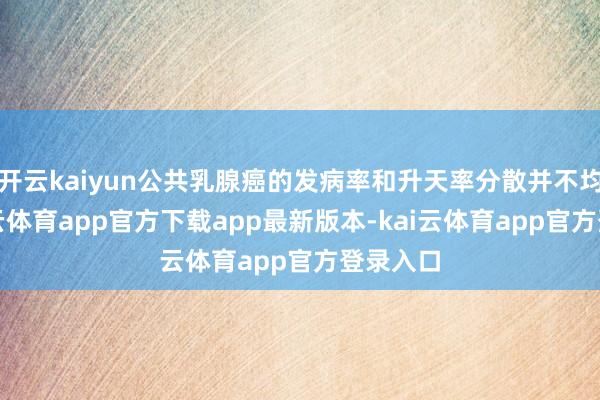 开云kaiyun公共乳腺癌的发病率和升天率分散并不均匀-kai云体育app官方下载app最新版本-kai云体育app官方登录入口