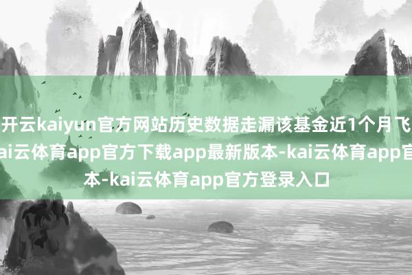 开云kaiyun官方网站历史数据走漏该基金近1个月飞腾2.73%-kai云体育app官方下载app最新版本-kai云体育app官方登录入口