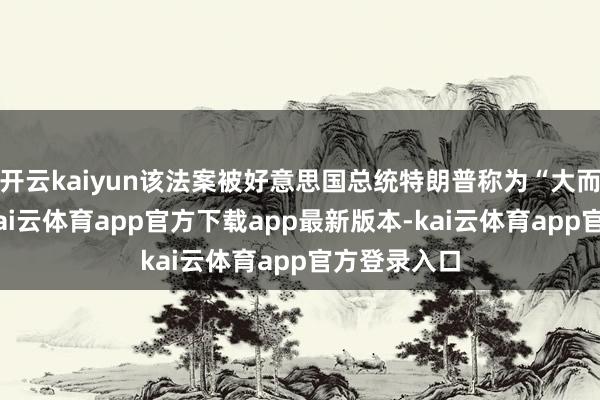 开云kaiyun该法案被好意思国总统特朗普称为“大而好意思”-kai云体育app官方下载app最新版本-kai云体育app官方登录入口