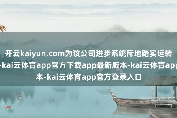 开云kaiyun.com为该公司进步系统斥地踏实运转筑起坚实防地-kai云体育app官方下载app最新版本-kai云体育app官方登录入口