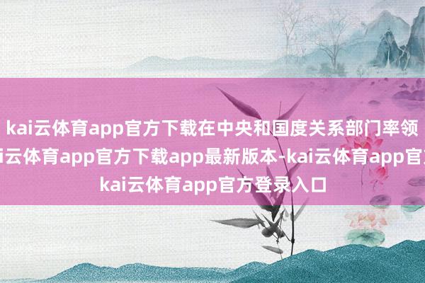 kai云体育app官方下载在中央和国度关系部门率领扶助下-kai云体育app官方下载app最新版本-kai云体育app官方登录入口