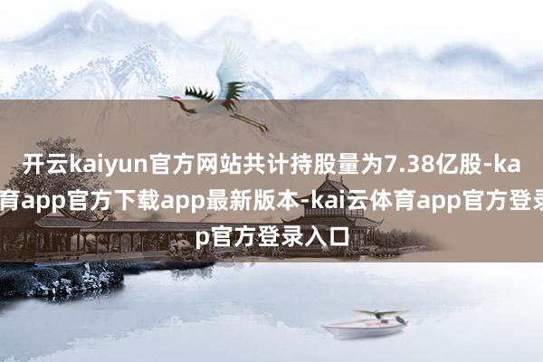开云kaiyun官方网站共计持股量为7.38亿股-kai云体育app官方下载app最新版本-kai云体育app官方登录入口